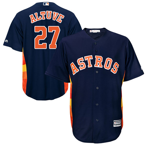 Astros #27 Jose Altuve Navy Blue Cool Base Stitched Youth MLB Jersey